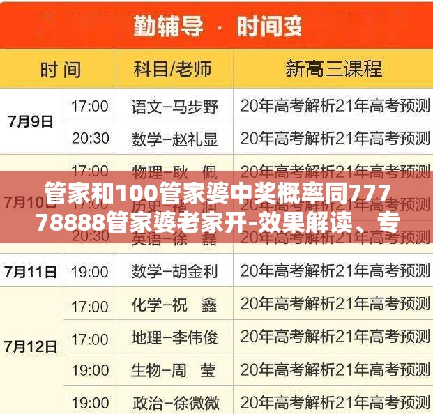 管家和100管家婆中奖概率同77778888管家婆老家开-效果解读、专家解析解释与落实